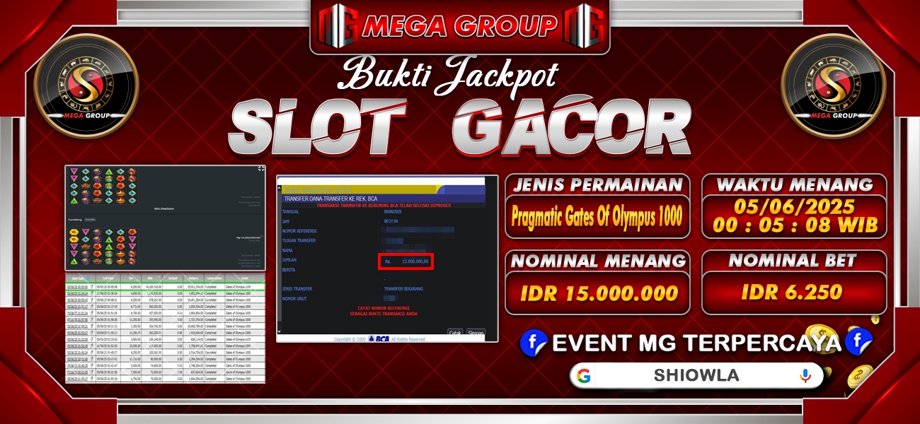 Bukti JP situs Shiowla hari Sabtu, 14 Juni 2025