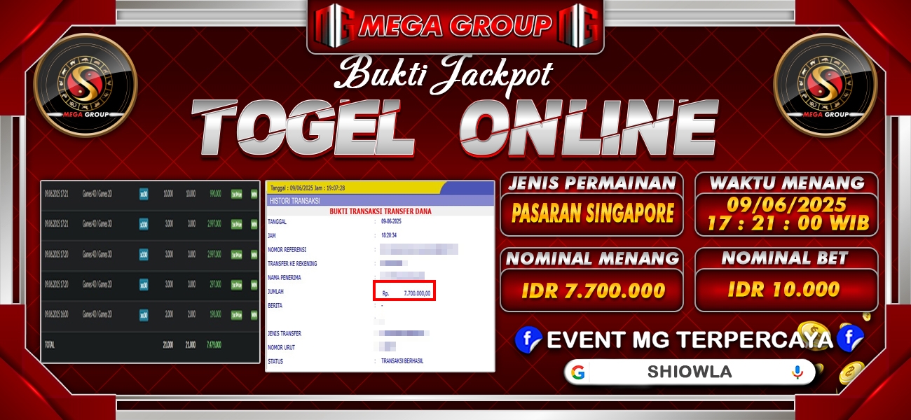 Bukti JP situs Shiowla hari Sabtu, 14 Juni 2025