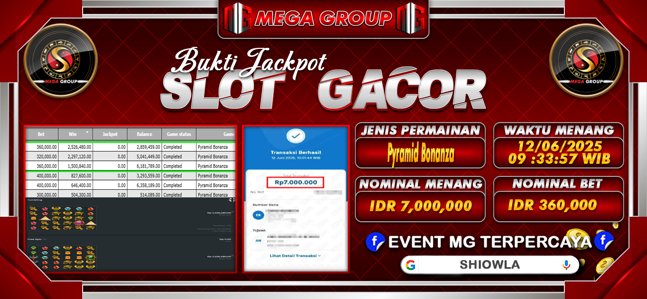 Bukti JP situs Shiowla hari Sabtu, 14 Juni 2025