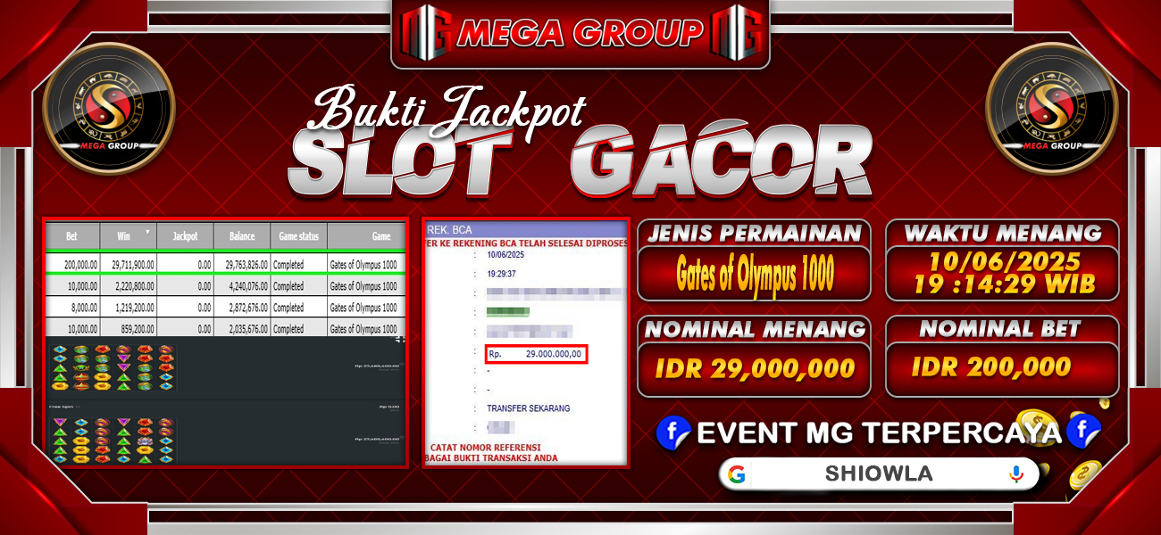 Bukti JP situs Shiowla hari Sabtu, 14 Juni 2025